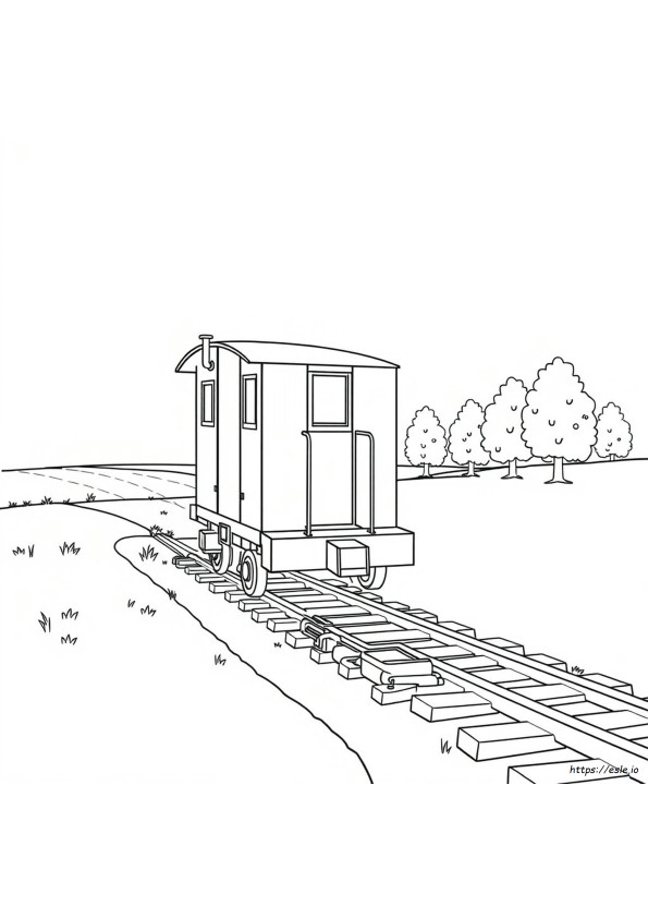 Caboose Coloring Page