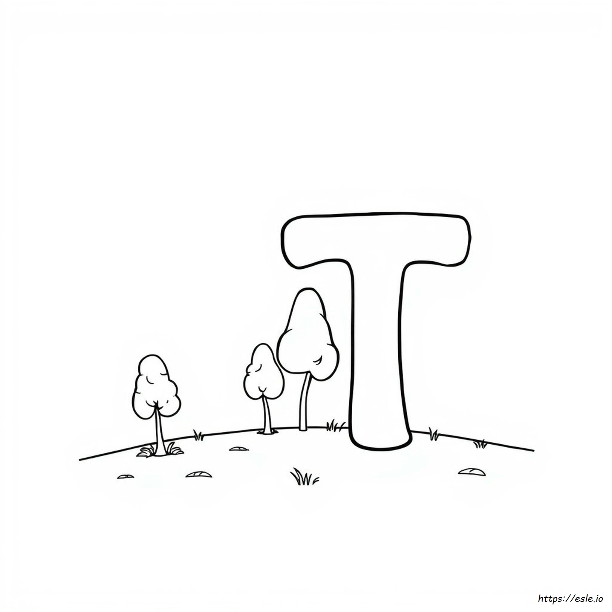 Dibujos Para Colorear De La Letra T