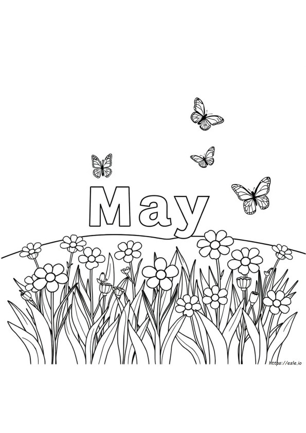 5月の塗り絵 無料ダウンロード