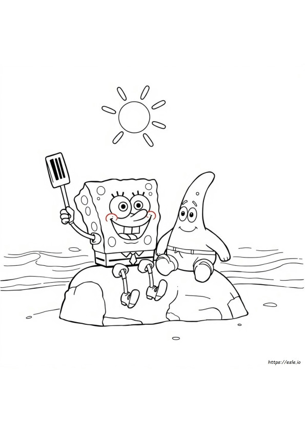 Coloring Spongebob Black And White