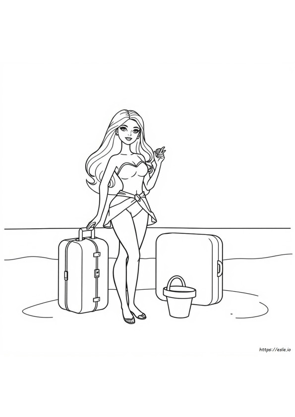 Barbie Printout For Coloring