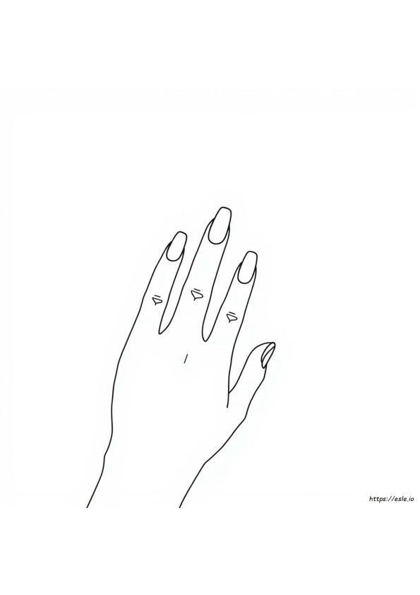 Acrylic Nails Coloring Pages