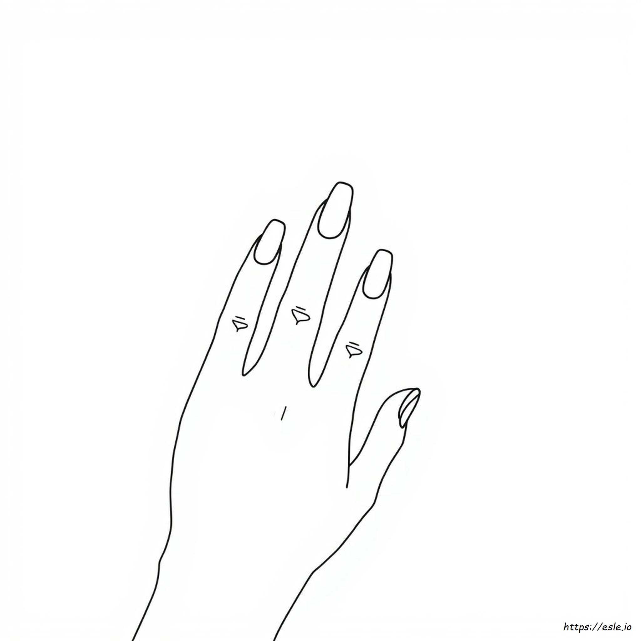 Dibujos De Uñas Acrílicas Para Colorear
