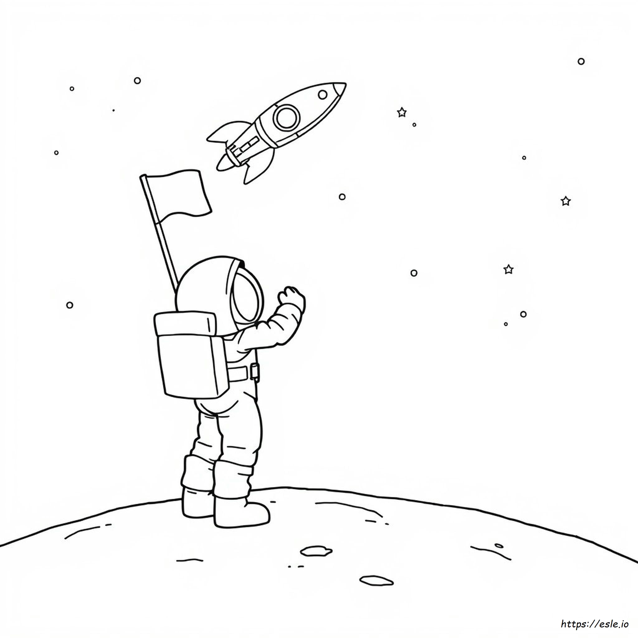 Astronaut Cartoon Coloring