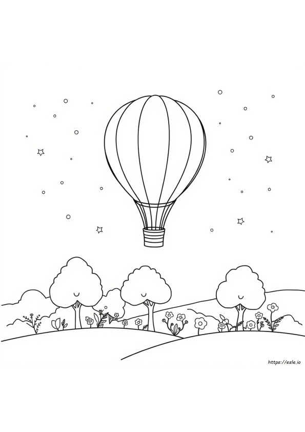 Coloring Balon Udara