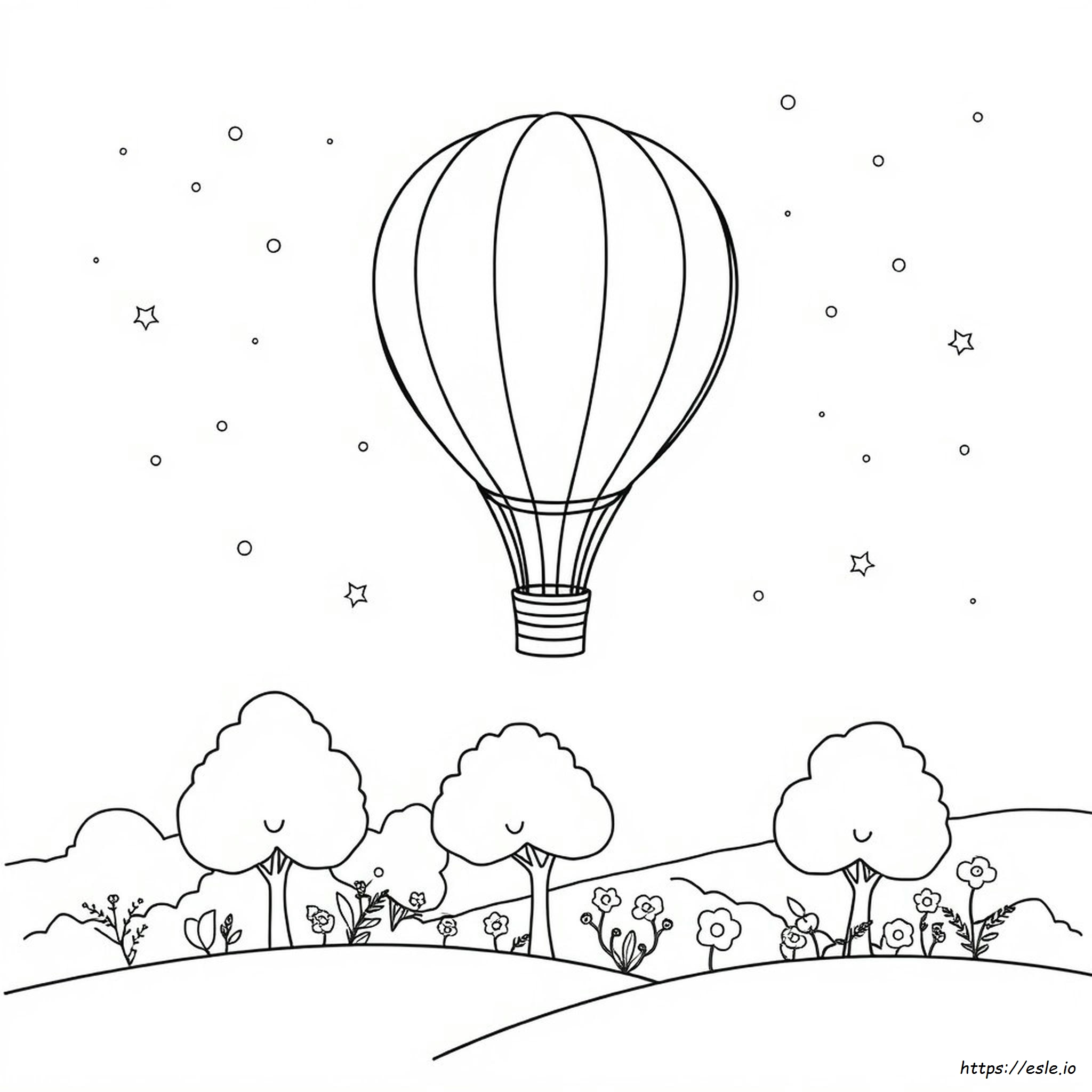 Balon Cu Aer Cald De Colorat