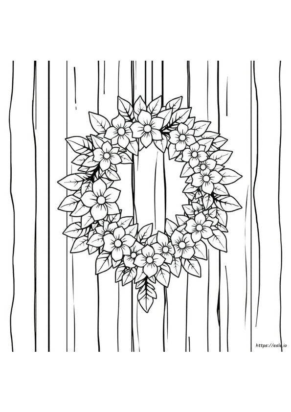 Coloriage Couronne De Fleurs À Imprimer