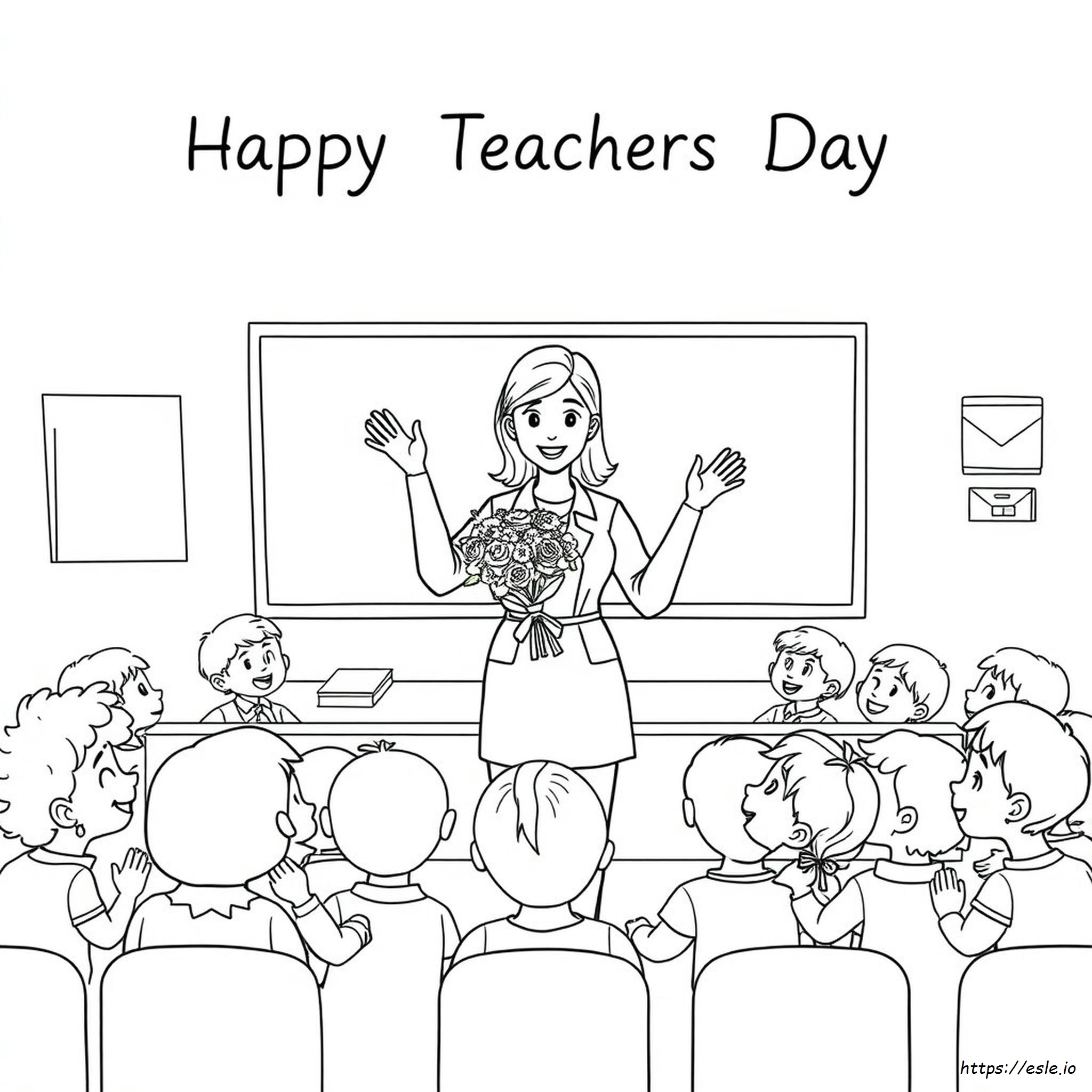 Happy Teachers Day Coloring