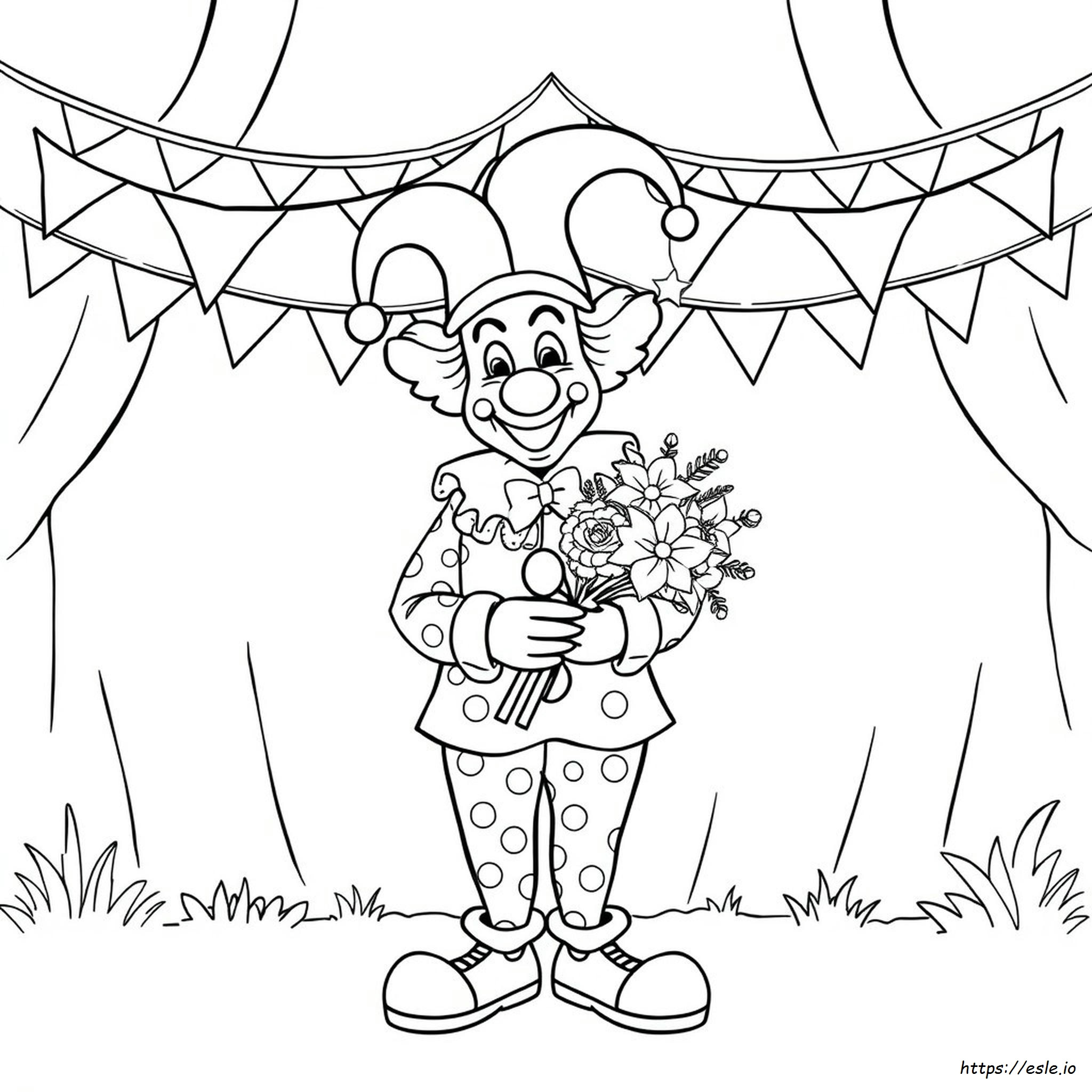 Clown Purim Coloring Pages