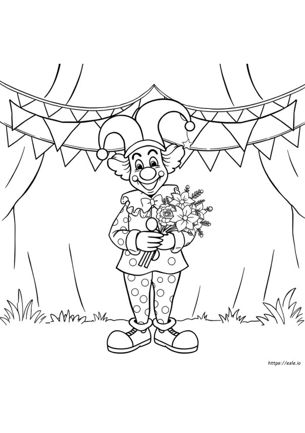 Clown Purim Coloring Pages