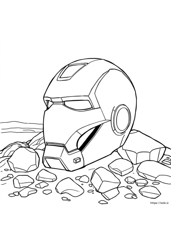 Iron Man Mask Coloring Page