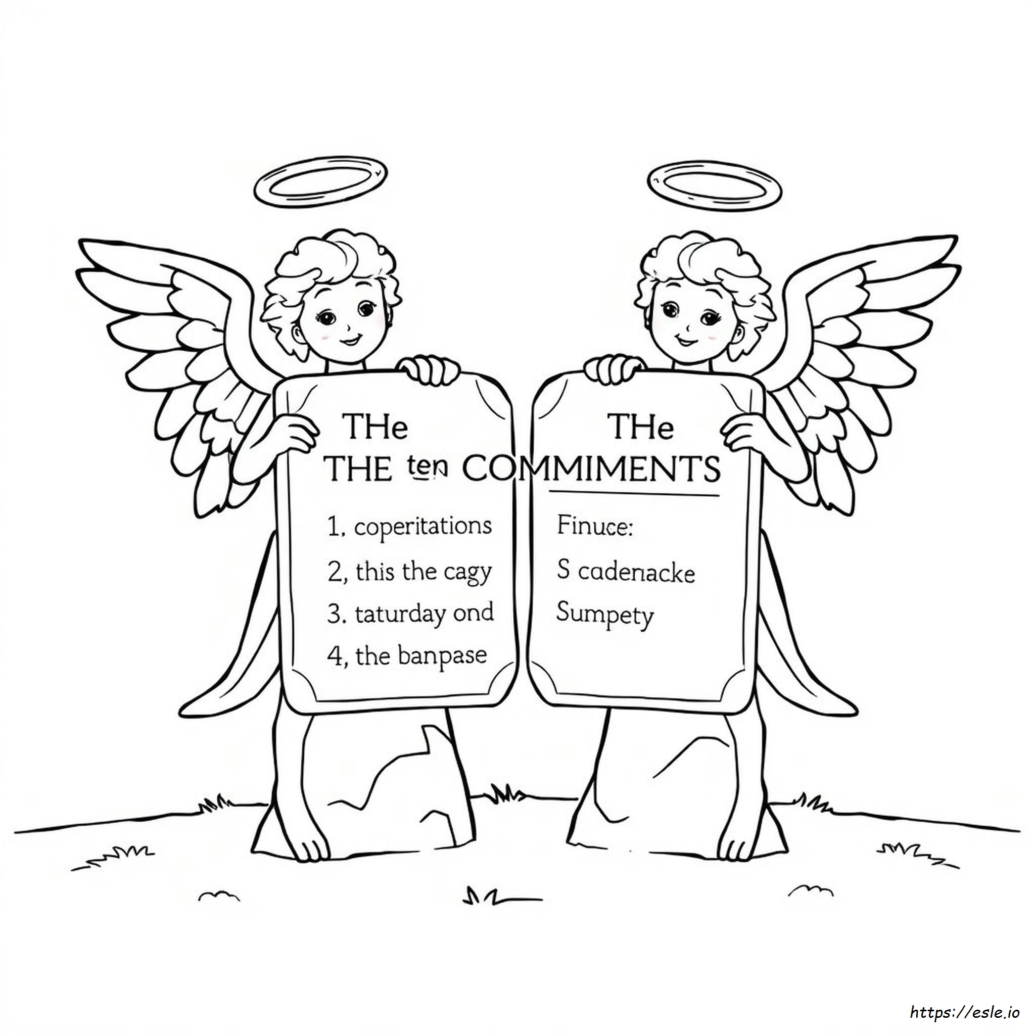 Kindergarten Ten Commandments Coloring Pages