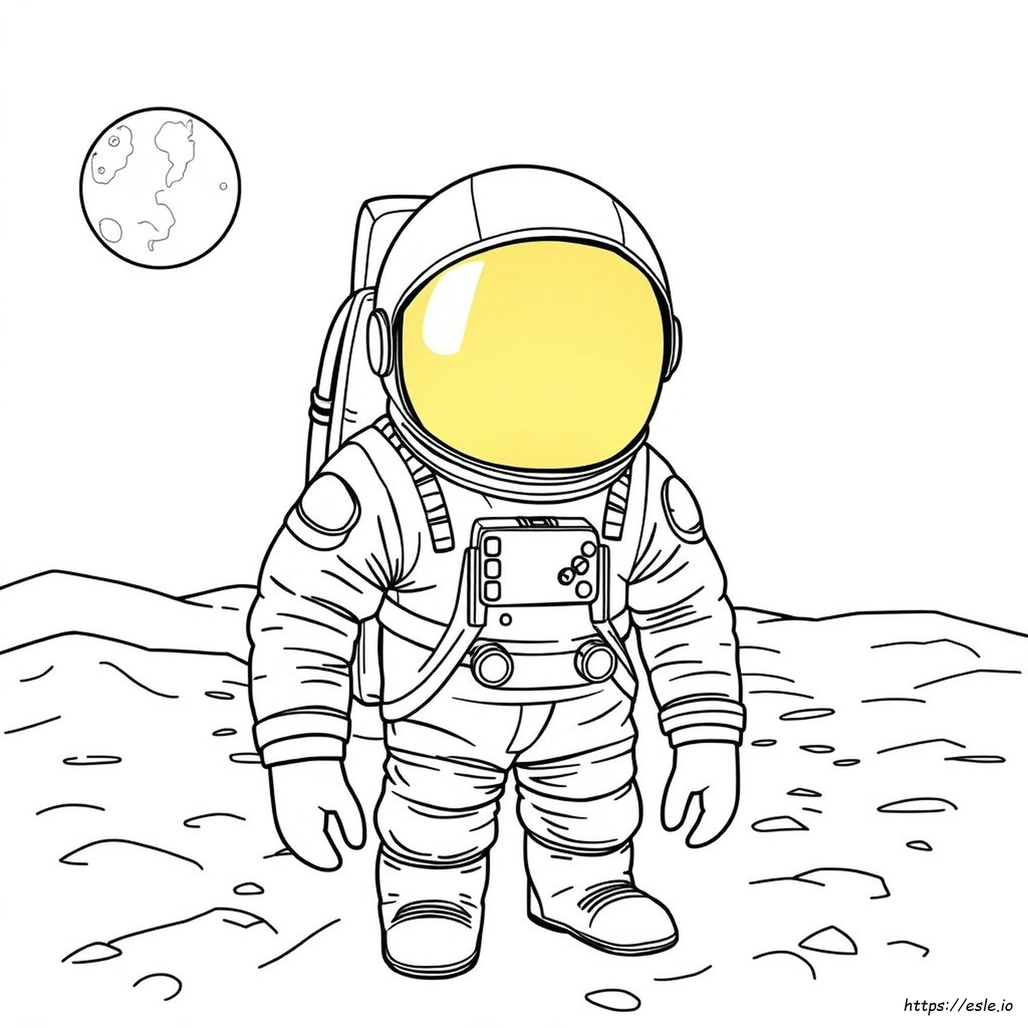 Astronaut Helmet Coloring Page