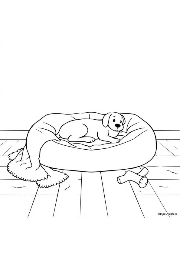 Hundebett Ausmalbilder