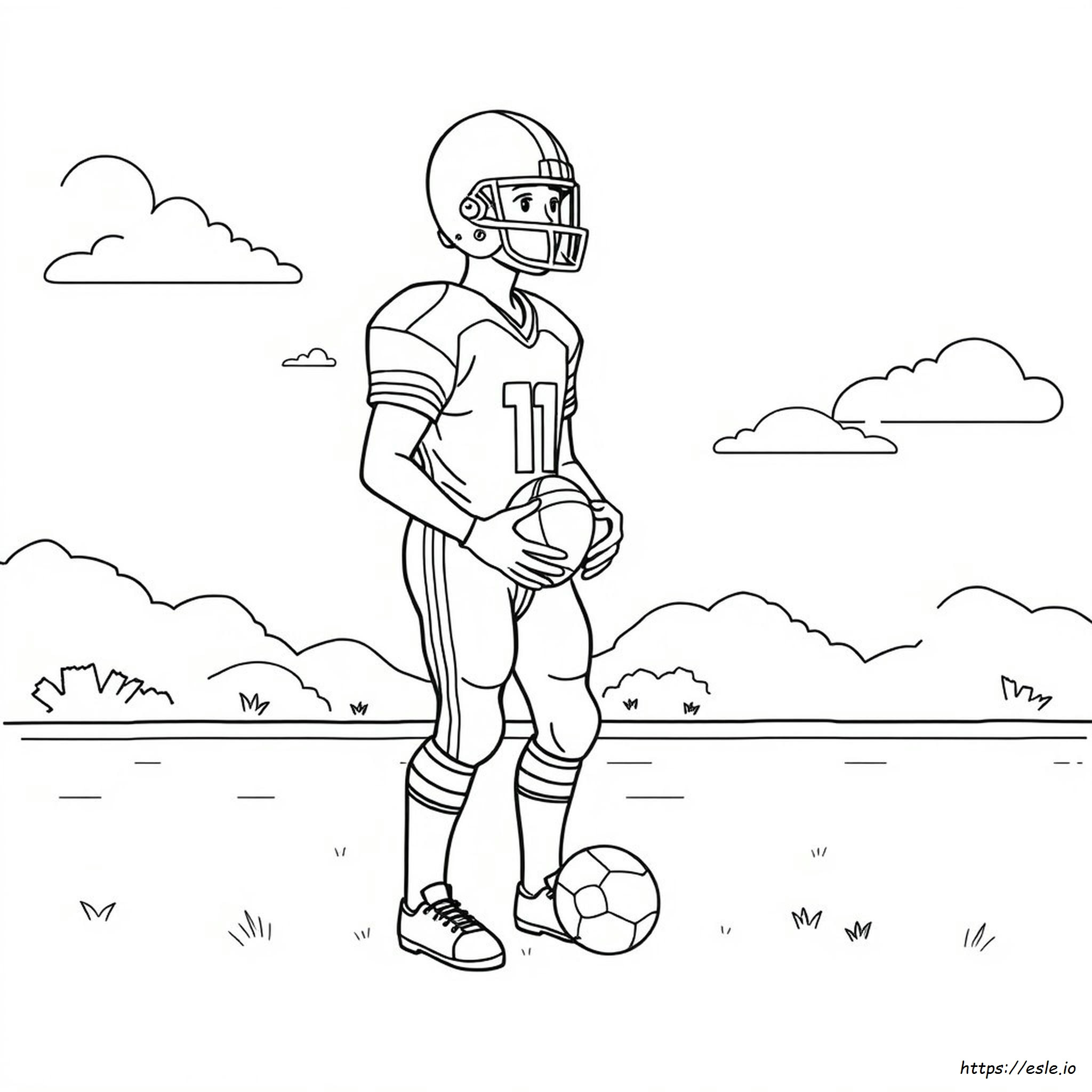 Free Coloring Pages Of Football Players
