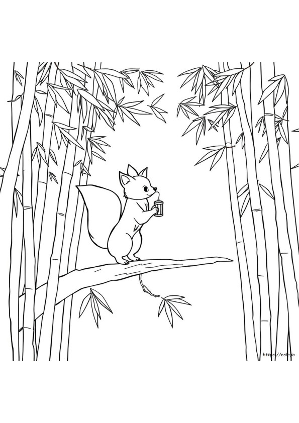 Kitsune Colouring Pages