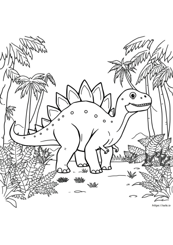 Stegosaurus Kleurplaat