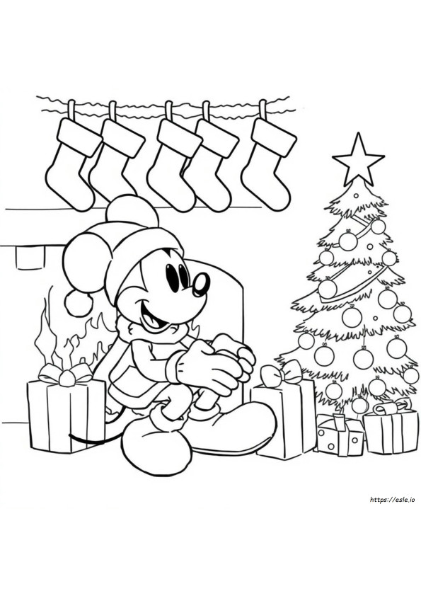 Buku Mewarnai Natal Mickey Mouse