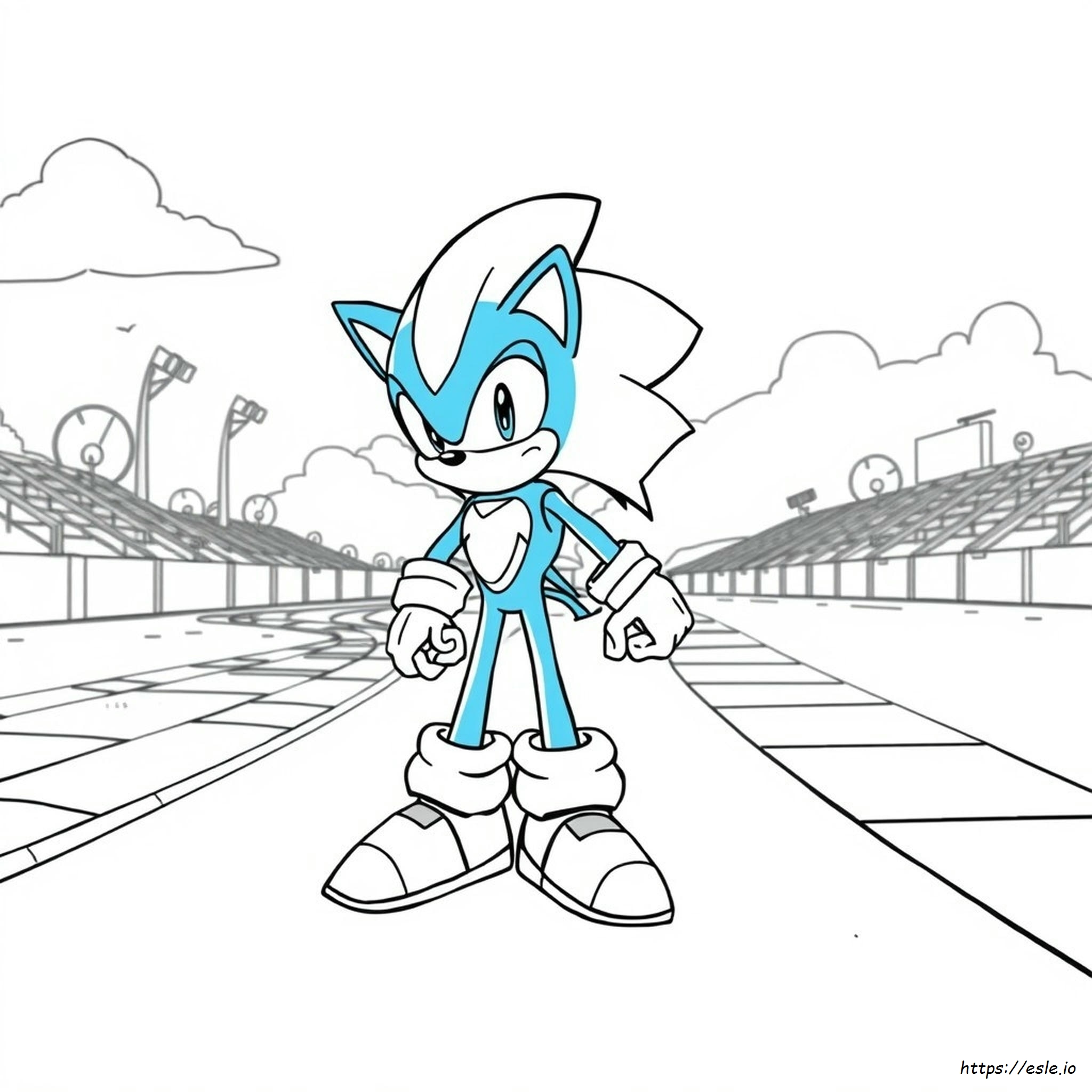 Gambar Mewarnai Shin Sonic