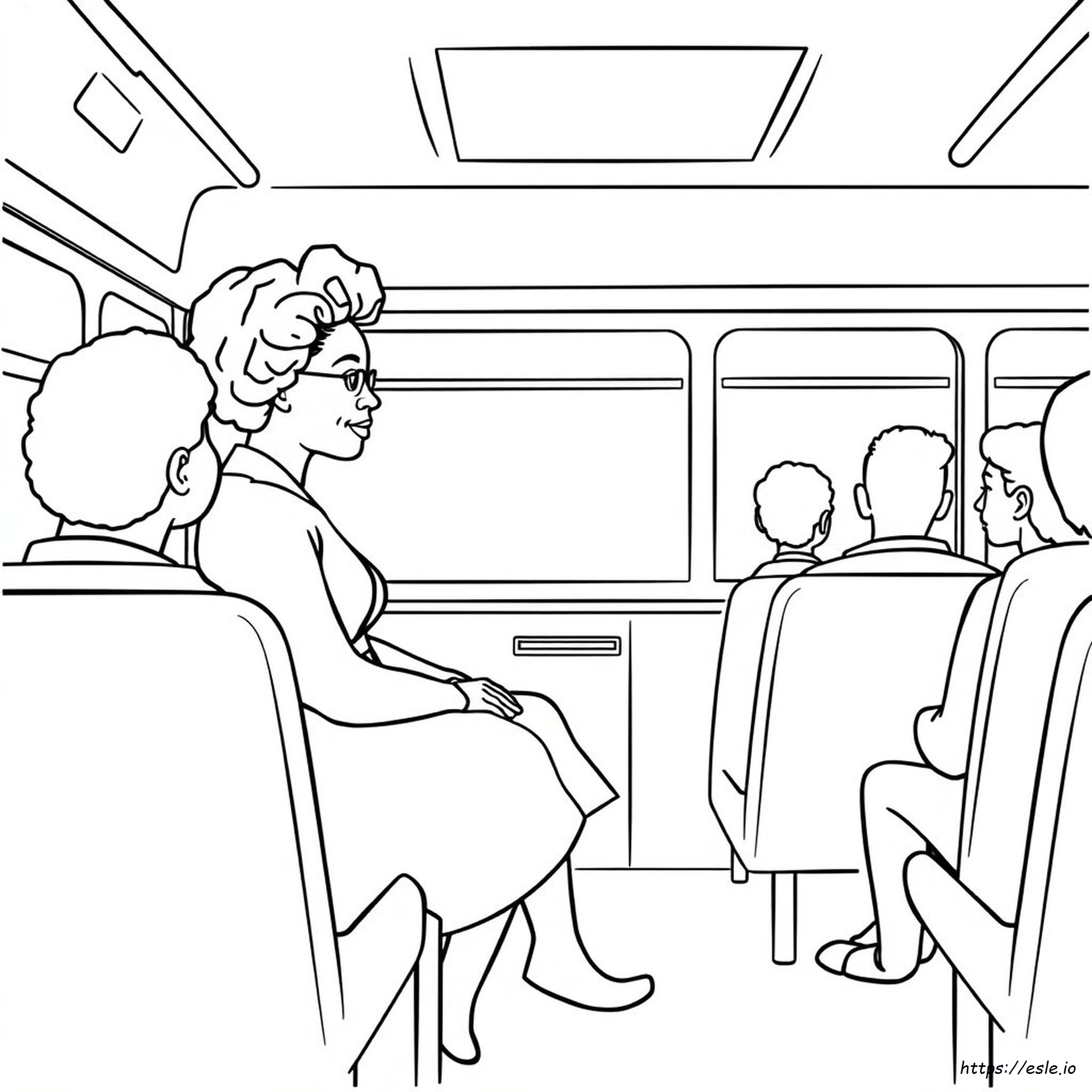 Printable Coloring Book Rosa Parks Coloring Page