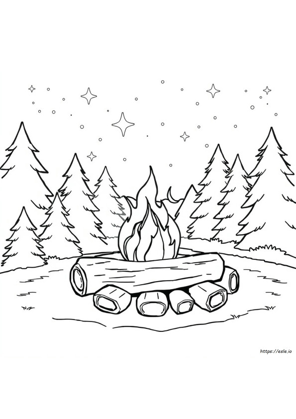 Tábori Tűz Színező