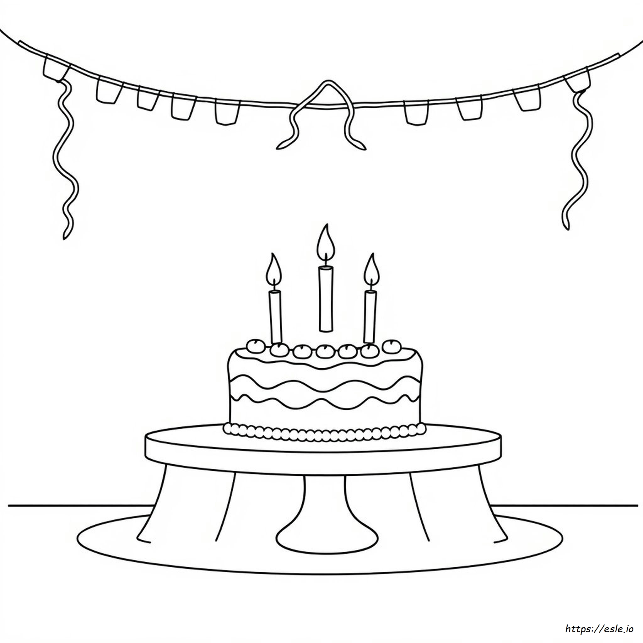 Birthday Cake Coloring Pages To Print