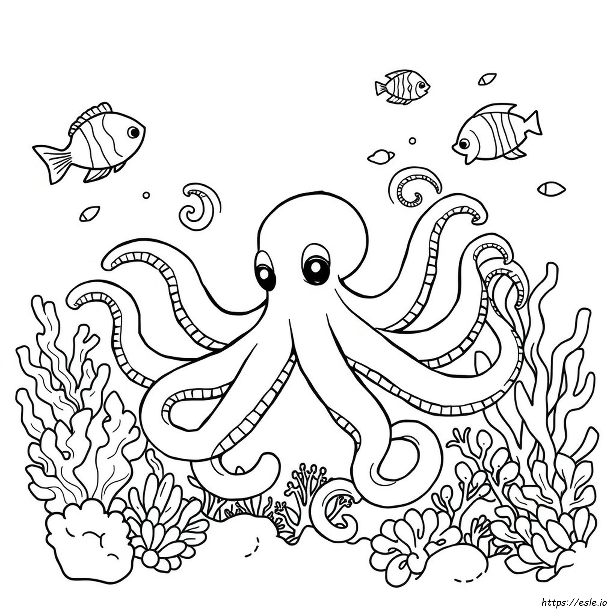 Disegno Di Polpo Da Colorare