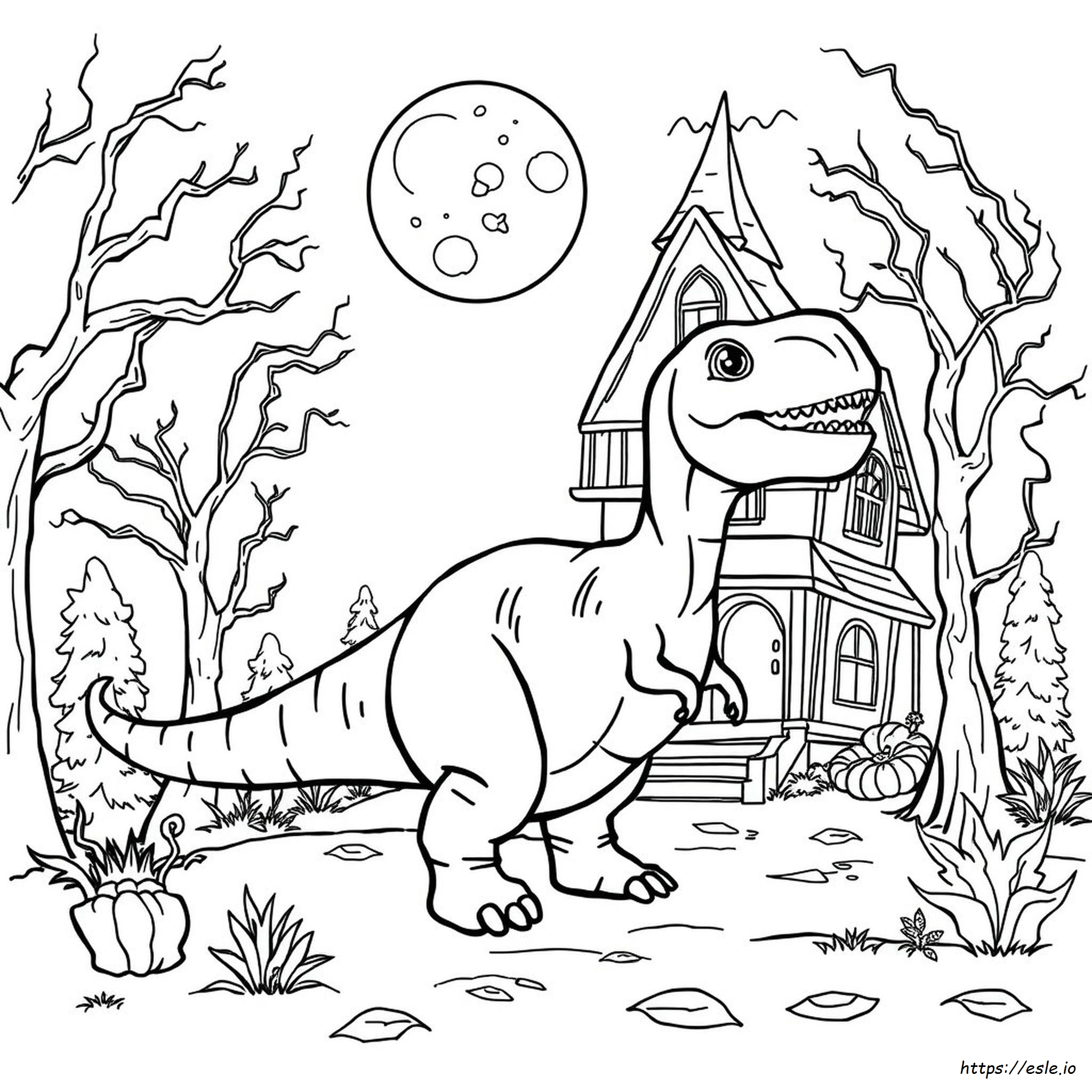 Halloween Dinosaurus Kleurplaten Gratis kleurplaat