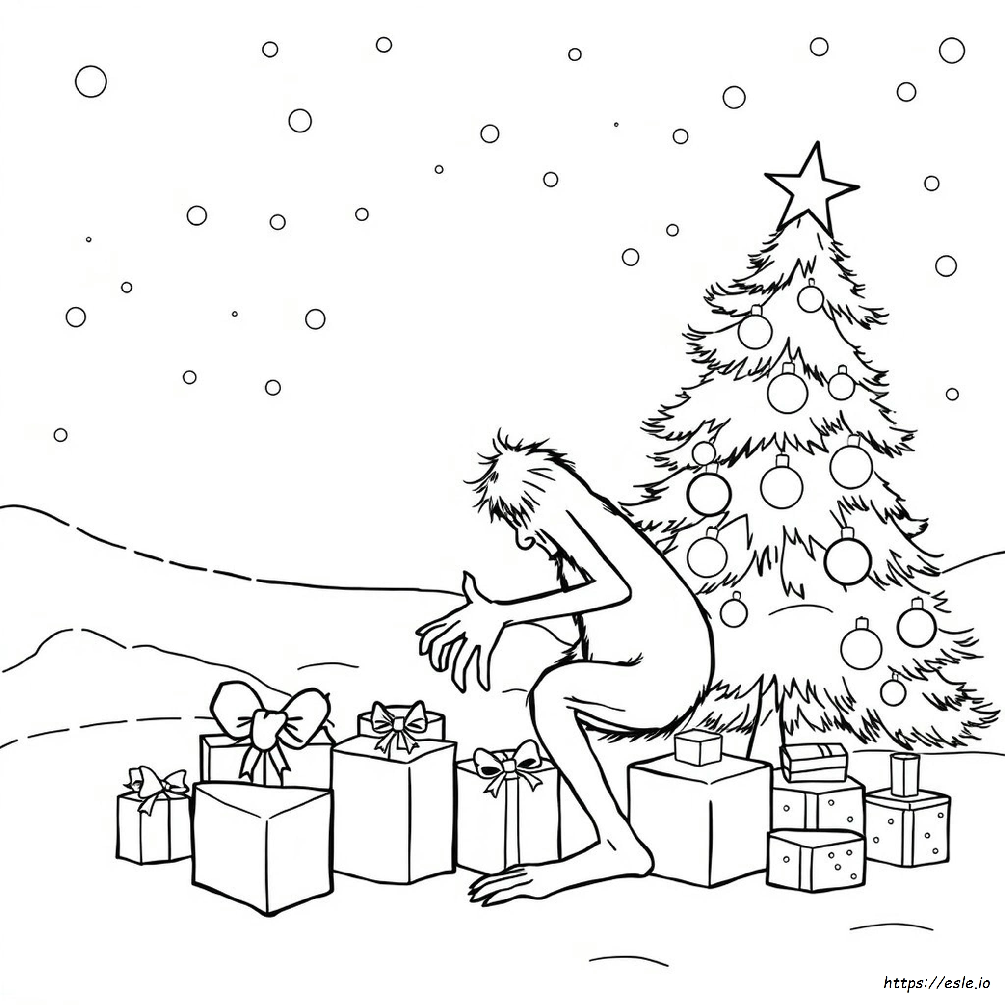 Hoja Para Colorear Del Grinch