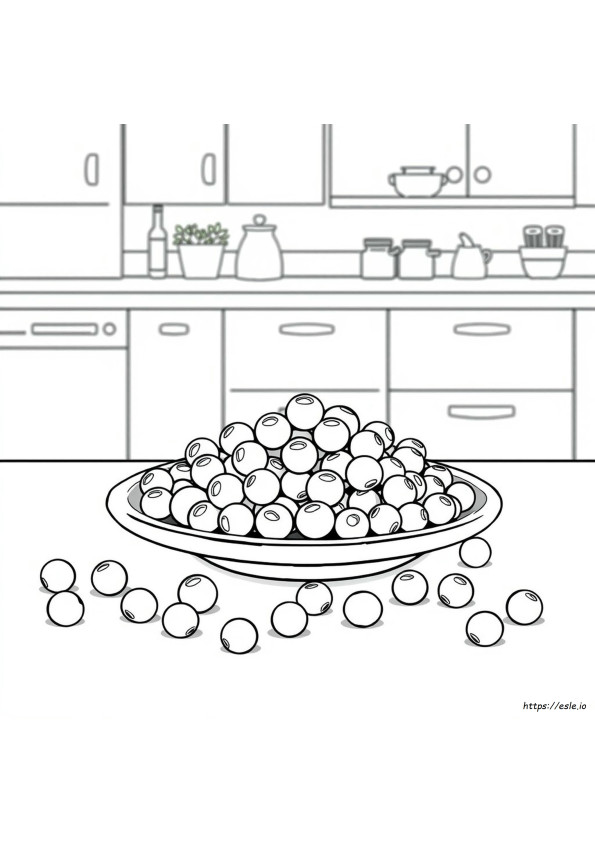 Coloring Page Peas Clipart Black And White