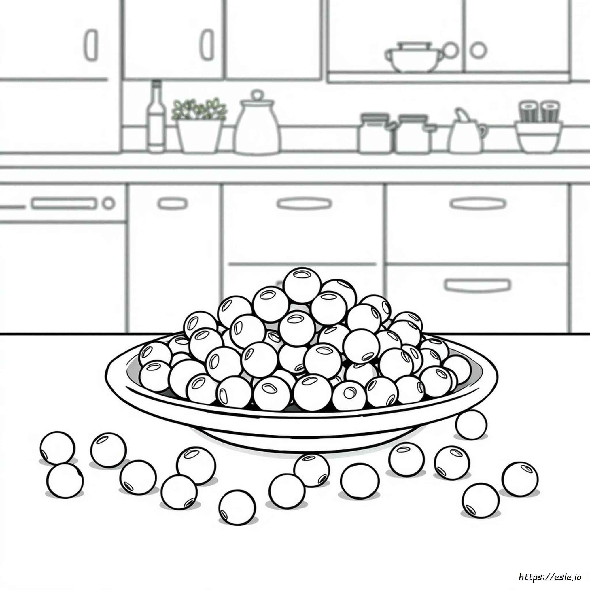 Coloring Page Peas Clipart Black And White