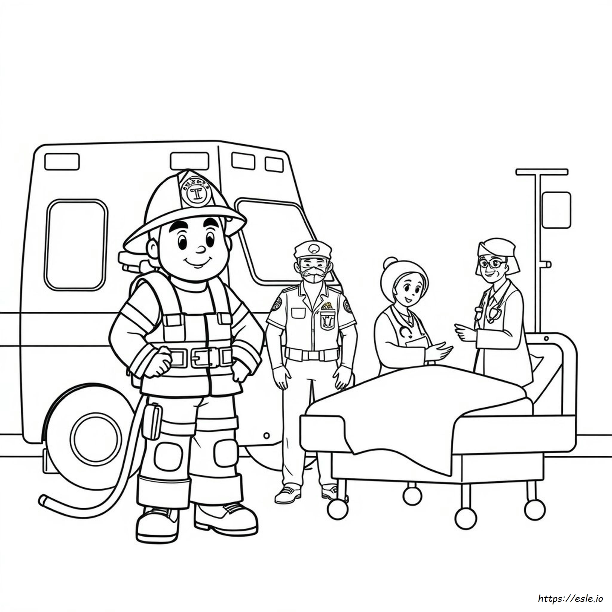 Community Helpers Colouring Pages