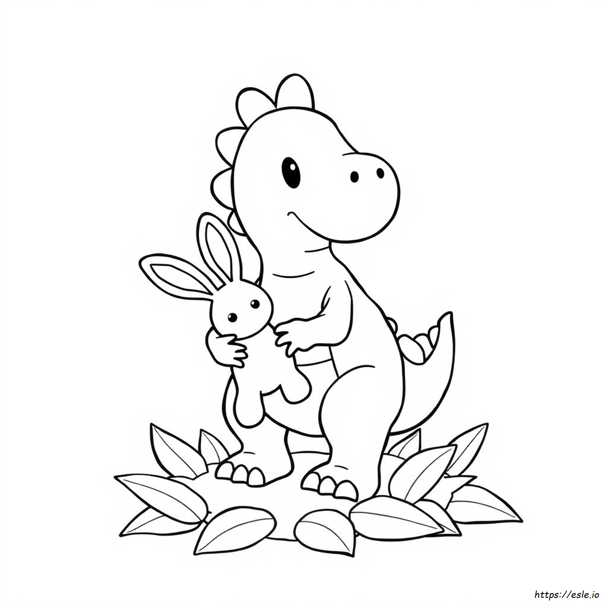 Dino Piggy Coloring Pages