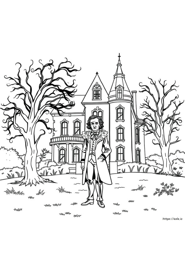 Buku Mewarnai Edgar Allan Poe