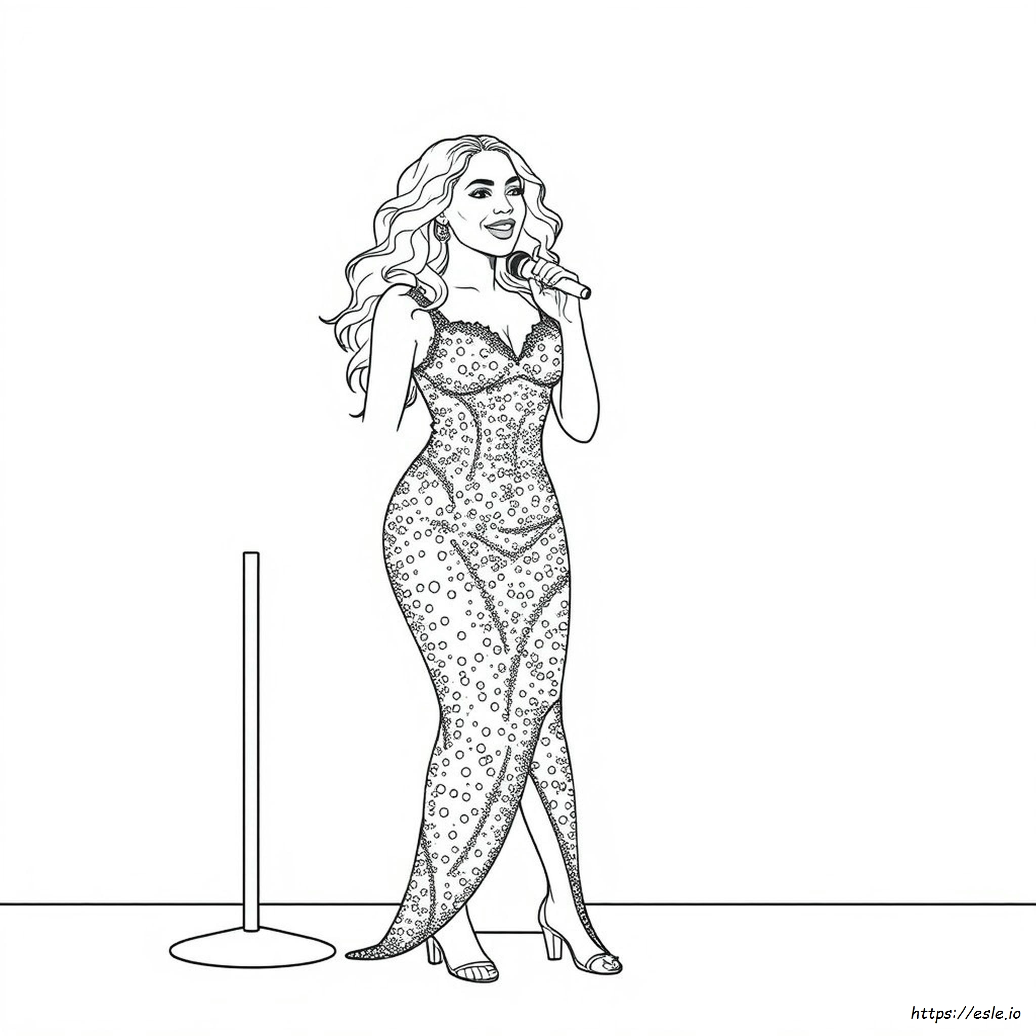 Gambar Mewarnai Beyonce Gratis