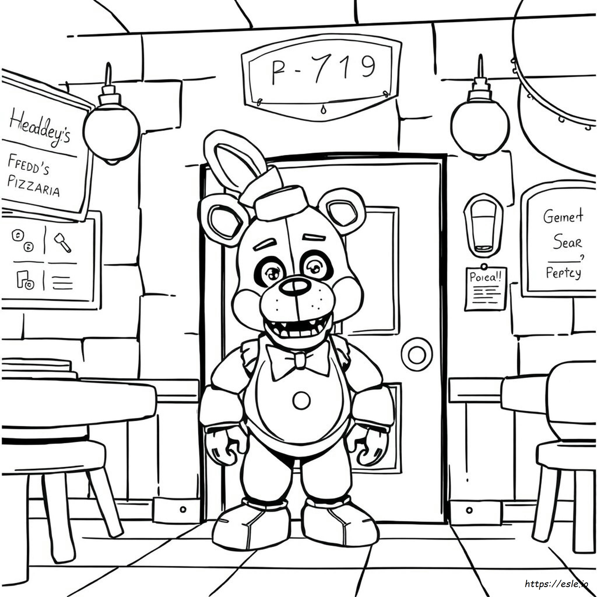 Fnaf Coloring Pages Golden Freddy Para Colorir
