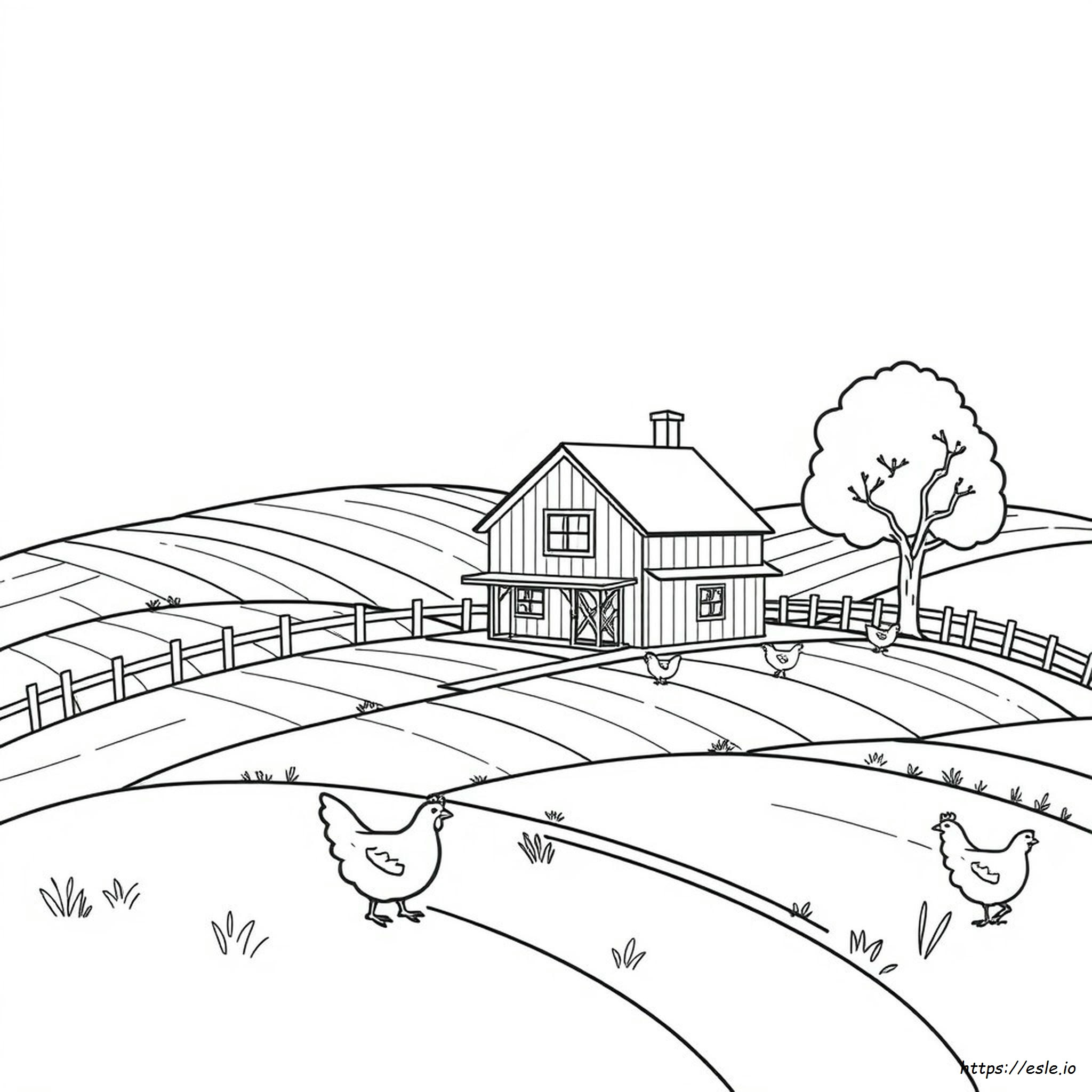 farmhouse-coloring-pages