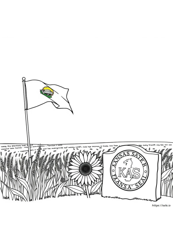 Kansas Symbolen Kleurplaten