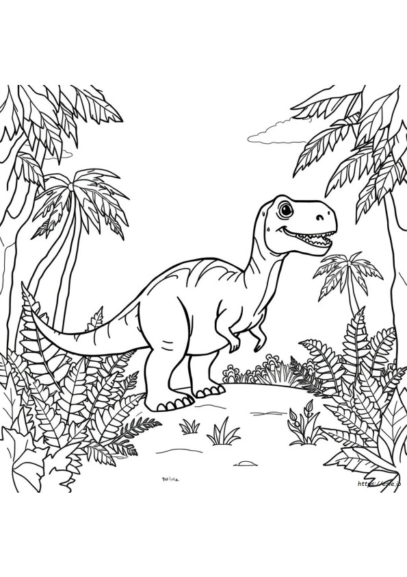Dinosaurus Väritystehtävä