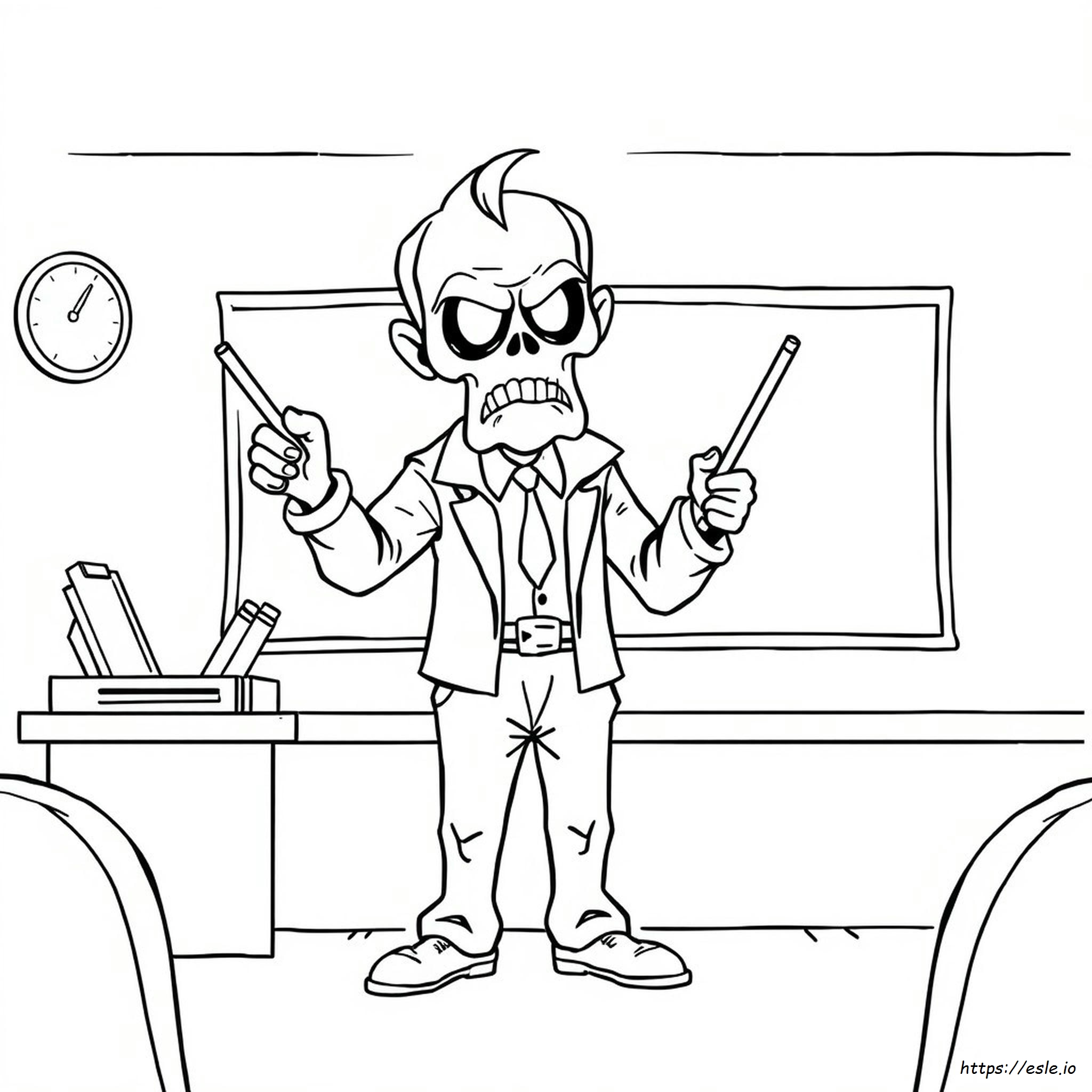 Scary Teacher Coloring Pages
