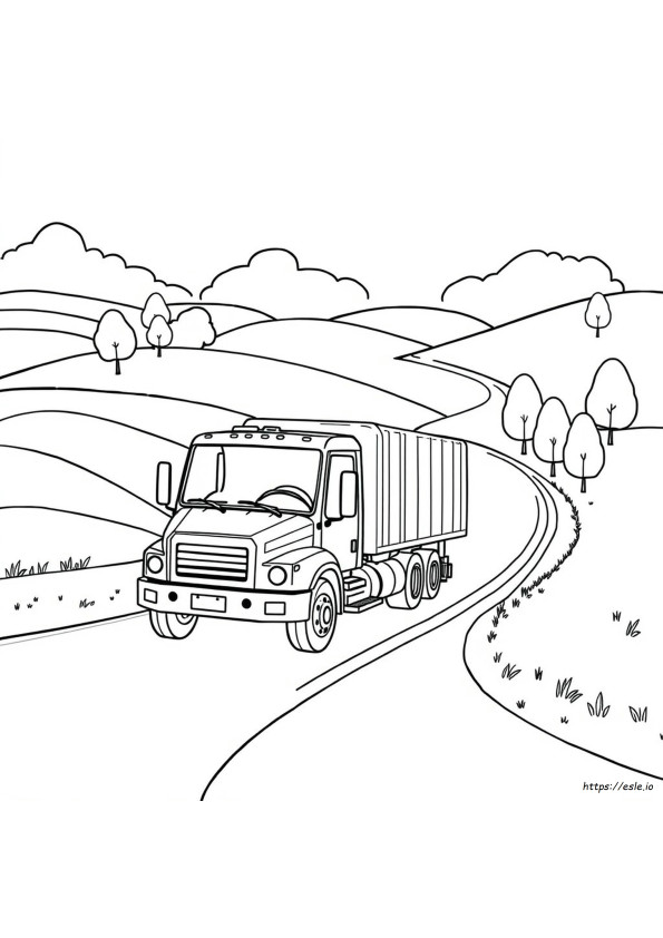 Truk Gambar Mewarnai Online