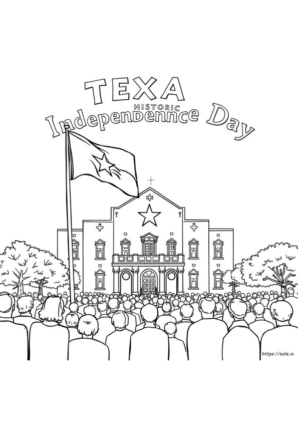 Texas Unabhängigkeitstag Ausmalbilder