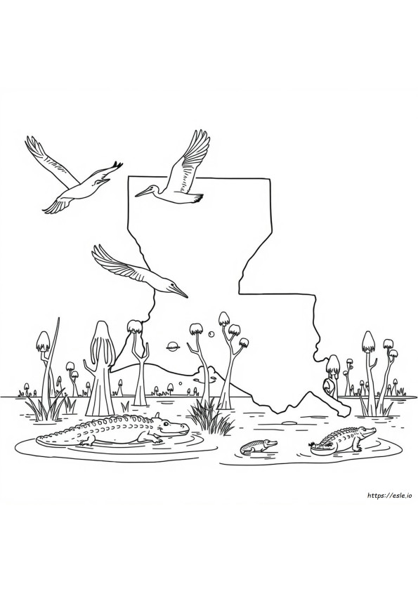 Coloring Page Of Louisiana