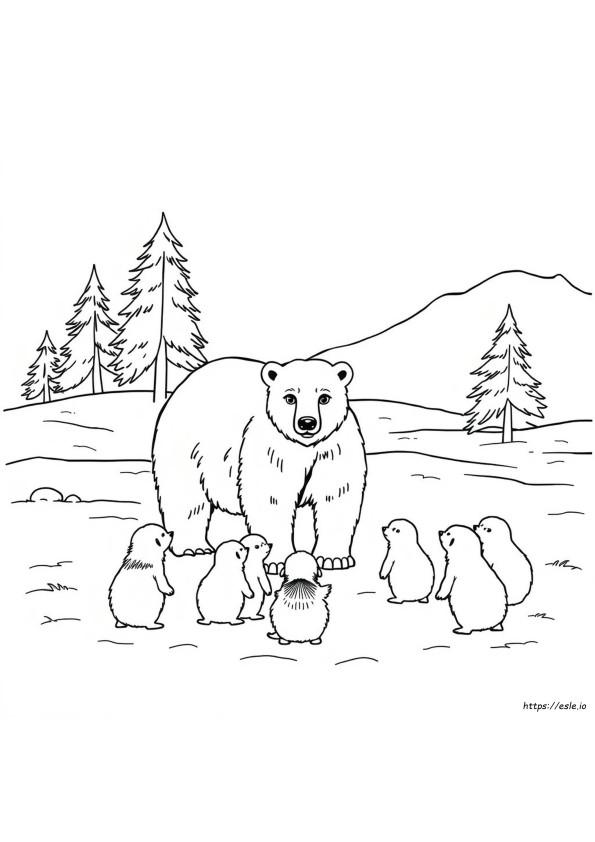 Grizzly And The Lemmings Coloring Page