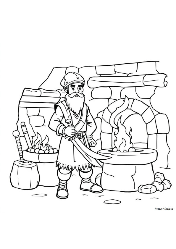 Blacksmith Coloring Page