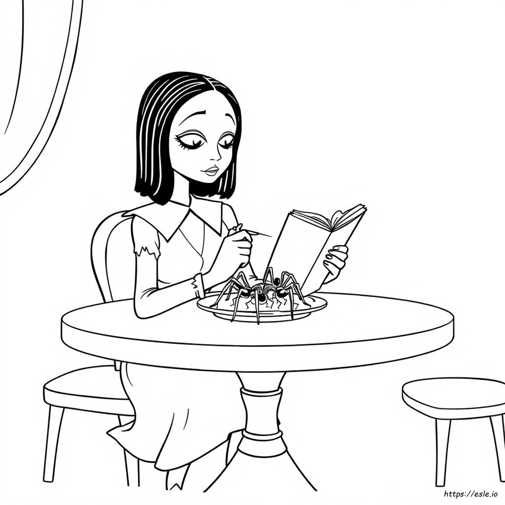 Addams Coloring Pages Wednesday Ausmalbilder