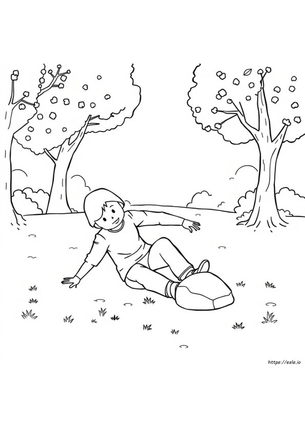 Hard Fall Coloring Pages