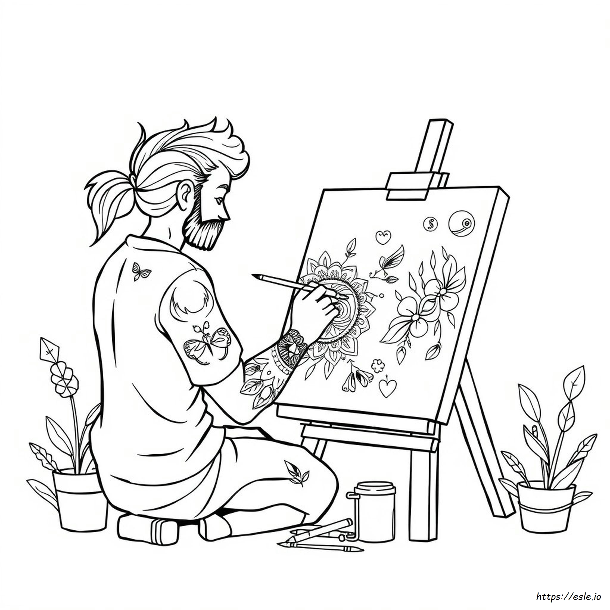 Artistic Tattoo Coloring Pages