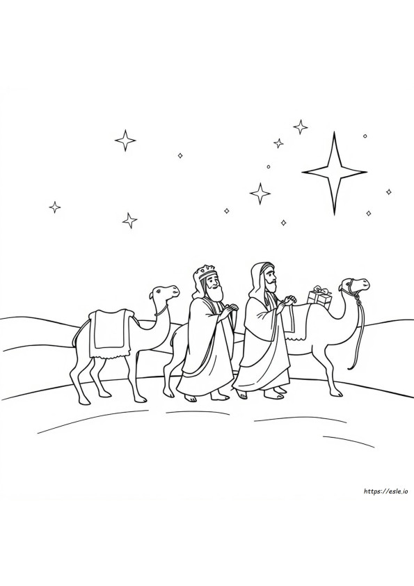 Three Kings Coloring Pages Free