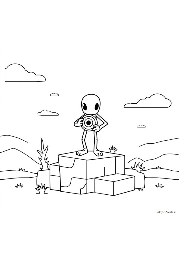 Enderman Coloring Page